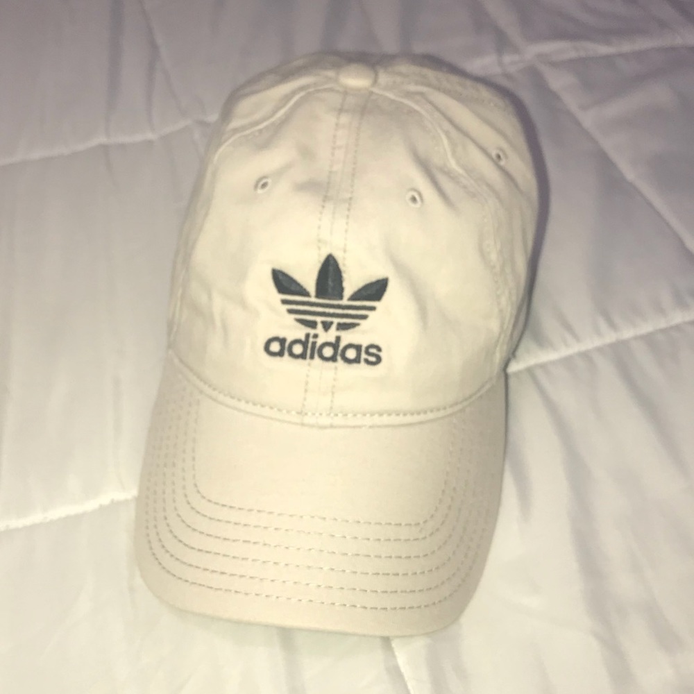 Beige Adidas Baseball Hat